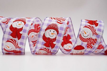 Snowman on Plaid Ribbon - Snowman on Plaid Ribbon